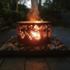 Small Double Skin Fire Pit with Floral Pattern