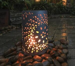 Small Round Fire Pit In Fanfare Pattern