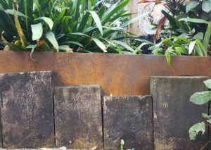 Garden Edging in Rusted Corten Steel by Ironbark Metal Design