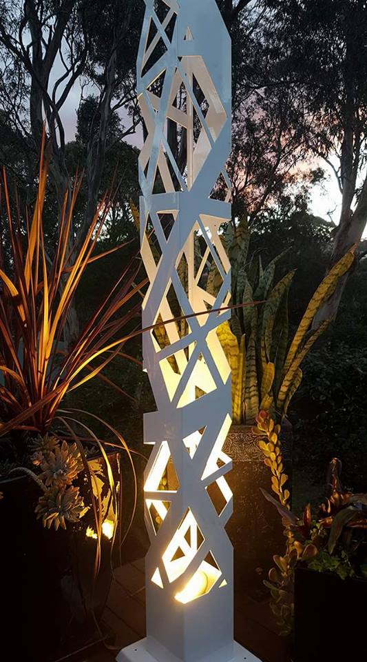 Cross Hatch Light Tower by Ironbark Metal Design