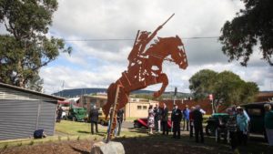 Albion Park RSL - Light Horseman Sculpture by Ironbark Metal Design