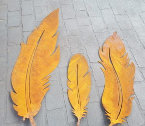 3 x Feathers set by Ironbark Metal Design