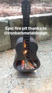 The Guitar Fire Pit by Ironabark Metal Design