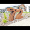 Large Numeral Letterboxes 7 & 2 in Rusted Corten Steel