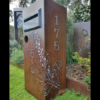3D Grevillea Letterbox Rusted & Sealed with Perspex