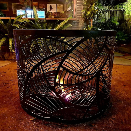 Large Round Fire Pit with Cool Breeze Pattern