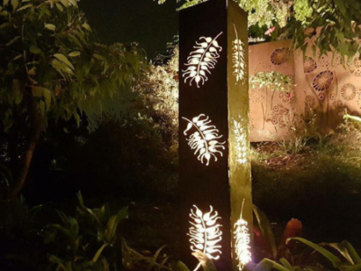 Square Light Tower with Grevillea Pattern
