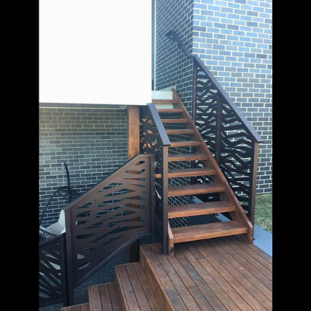 Stair Balustrade with Ribbons Pattern