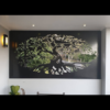 Fig Tree Decorative Screen in Satin Black Powder Coated Aluminium