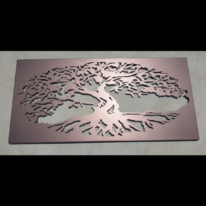 Fig Tree Decorative Screen in Burnished Copper Powder Coated Aluminium